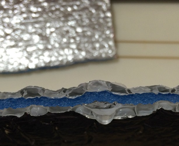 Four layer Aluminium foil xpe foam flame retardant bubble Thermal Insulation material